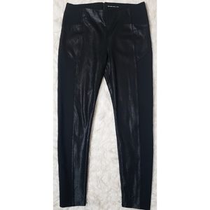Abercrombie And Fitch Black Leggings Pull on Pants Metallic Shimmer